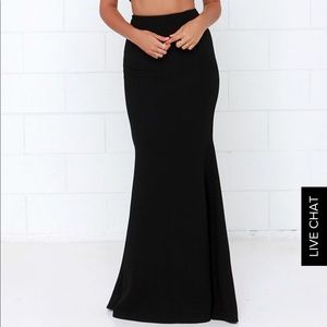 TIME TRAVELER BLACK MAXI SKIRT
